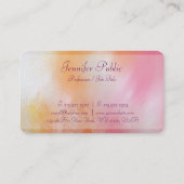 モダンエレガント抽象芸術トレンディーラグジュアカラフル 名刺 (裏面)