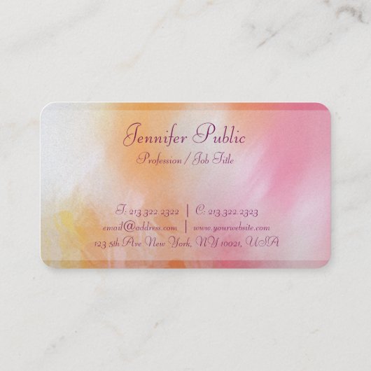 モダンエレガント抽象芸術トレンディーラグジュアカラフル 名刺