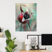 モダンエレガント抽象芸術バラお尻 ポスター (ホームオフィス)