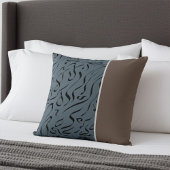 モダンエレガント抽象芸術ラインアートグレーグリーントープ クッション