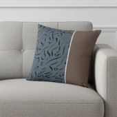 モダンエレガント抽象芸術ラインアートグレーグリーントープ クッション