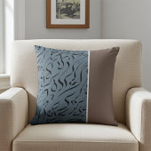 モダンエレガント抽象芸術ラインアートグレーグリーントープ クッション