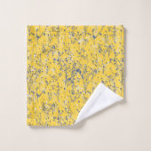 モダンエレガント抽象芸術山菜マスタード黄色 バスタオルセット (ウォッシュタオル)