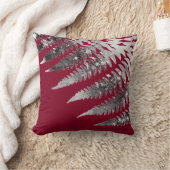 モダンエレガント抽象芸術水色ファーンブルゴーニュ クッション (ブランケット)