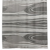 モダンエレガント抽象芸術灰色の幾何学的パターン シャワーカーテン (正面)