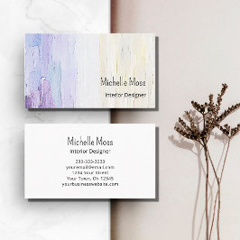 モダンエレガント抽象芸術紫インテリア設計者 名刺