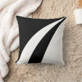 モダンエレガント抽象芸術黒波 クッション (ブランケット)