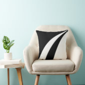 モダンエレガント抽象芸術黒波 クッション (椅子)