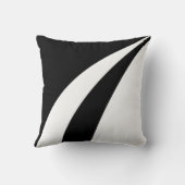 モダンエレガント抽象芸術黒波 クッション (裏面)