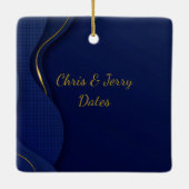 モダンエレガント抽象芸術 セラミックオーナメント (裏面)