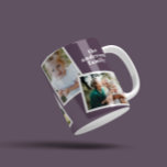 モダンエレガント数々の写真ファミリの紫色のgif コーヒーマグカップ<br><div class="desc">エレガントモダンスタイリッシュ数々の写真の家族の家のデコールギフト。紫モダン色は変更可能。</div>