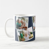 モダンエレガント数々の写真家族 コーヒーマグカップ (左)