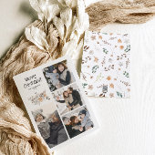 モダンエレガント数々の写真植物水彩色 シーズンカード