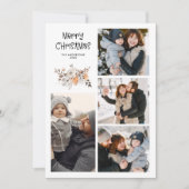 モダンエレガント数々の写真植物水彩色 シーズンカード (正面)