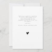 モダンエレガント数々のPhoto Collage Baby Shower サンキューカード (裏面)