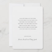 モダンエレガント数々のPhoto Collage Baby Shower サンキューカード (裏面)