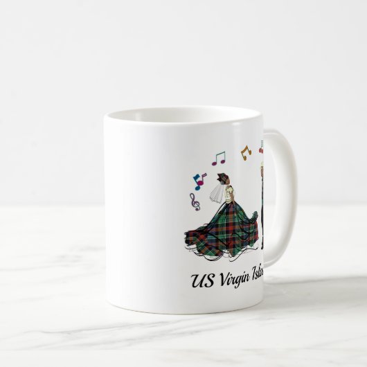 モダンエレガント新婦結婚の コーヒーマグカップ (正面右)