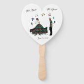 モダンエレガント新婦結婚の ハンドファン (正面)