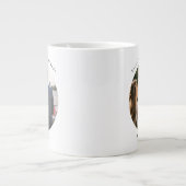 モダンエレガント新郎撮結婚影 ジャンボコーヒーマグカップ (正面)