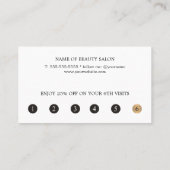 モダンエレガント暗フェイク金ゴールドストライプ ロイヤリティカード (裏面)