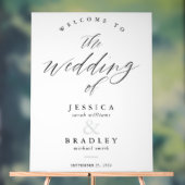 モダンエレガント書の結婚歓迎 アクリルサイン (ニュートラル)