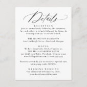 モダンエレガント書の結婚詳細 エンクロージャーカード (正面)