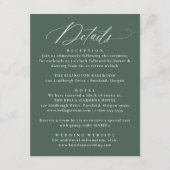 モダンエレガント書の結婚詳細 エンクロージャーカード (正面)