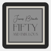 モダンエレガント書ユニセックス50&素晴らしい スクエアシール (正面)