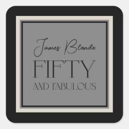 モダンエレガント書ユニセックス50&素晴らしい スクエアシール