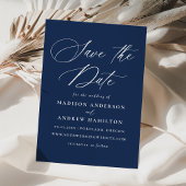 モダンエレガント書海軍結婚の セーブザデート