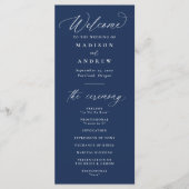 モダンエレガント書海軍結婚の プログラム (正面)