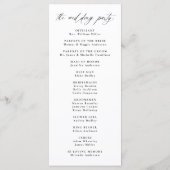 モダンエレガント書結婚類 プログラム (裏面)