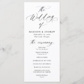 モダンエレガント書結婚類 プログラム (正面)