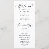 モダンエレガント書結婚類 プログラム (正面)