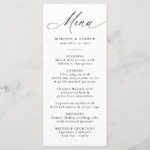 モダンエレガント書結婚類 メニュー (正面)