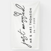 モダンエレガント書結婚類 横断幕 (縦)