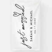 モダンエレガント書結婚類 横断幕 (縦)