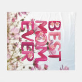 モダンエレガント最高のフローラの母は常にピンク フリースブランケット (正面(横))