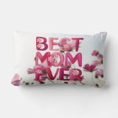 モダンエレガント最高のフローラの母は常にピンク ランバークッション (裏面)