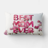 モダンエレガント最高のフローラの母は常にピンク ランバークッション (正面)