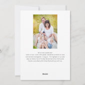 モダンエレガント月2日写真クリスマス シーズンカード (裏面)