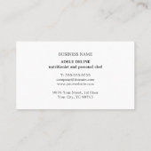 モダンエレガント栄養士 名刺 (裏面)