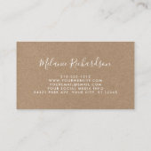 モダンエレガント植物フローラクラフト 名刺 (裏面)