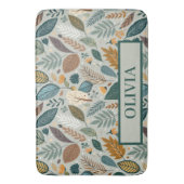 モダンエレガント植物体葉型 バスマット (正面縦)