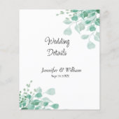 モダンエレガント植物緑化囲いカード (裏面)