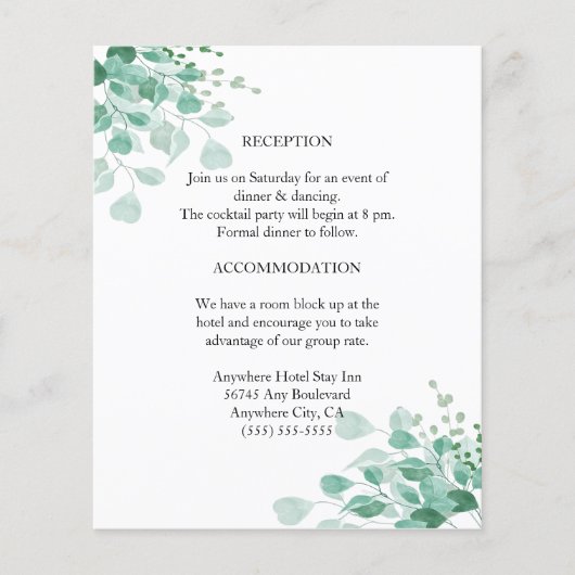 モダンエレガント植物緑化囲いカード (正面)