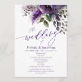 モダンエレガント植物色フローラ結婚ズ プログラム (正面)