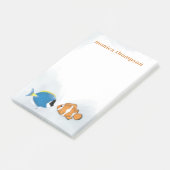 モダンエレガント水シンプル色の熱帯魚 ポストイット (アングル)