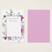 モダンエレガント水フローラ表示カード (正面&裏面)