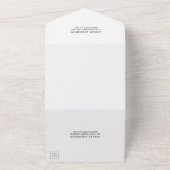 モダンエレガント水彩グリーンウェディング オールインワン招待状 (外側)